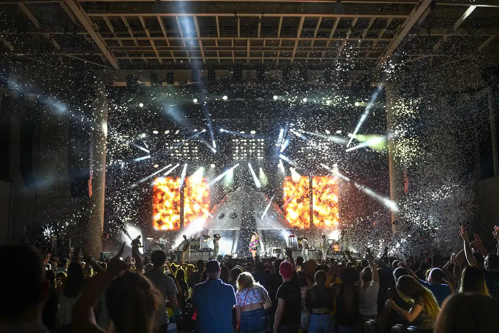 Ruoff Music Center Stage During A Performance.