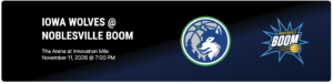 Noblesville Boom Vs. Iowa Wolves 4 Boomvswolves