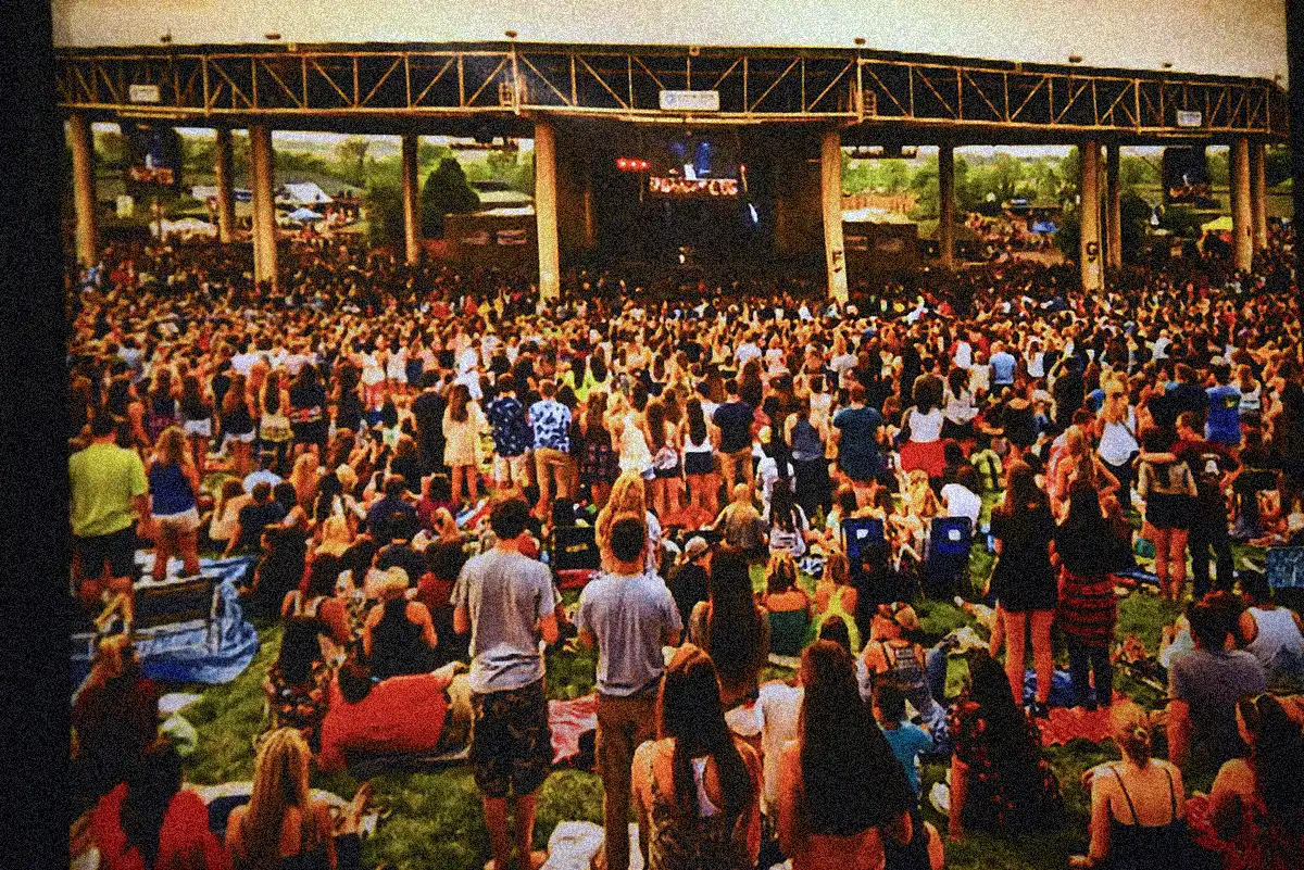 Concert At Deer Creek Music Center As Seen From The Lawn.