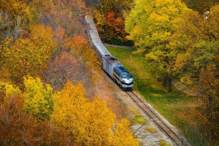 Fall Full Train Out Of Park