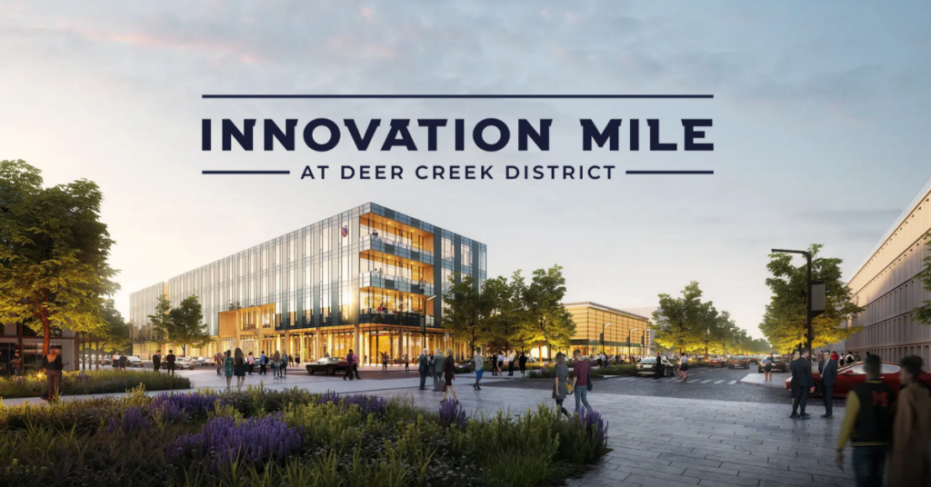 Image Of A Building Rendering For Innovation Mile Planned Development